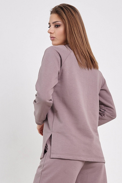 Удлиненный свитшот с вышивкой и разрезами GO F4028/04-03 - фото 3