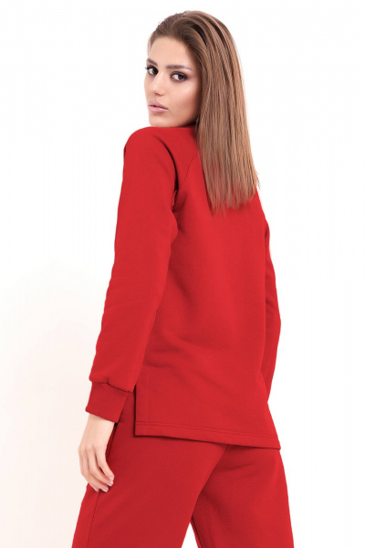 Удлиненный свитшот с вышивкой и разрезами GO F4028/11-02 - фото 3