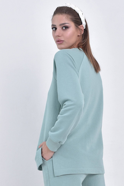 Удлиненный свитшот с разрезами и рукавами реглан GO F4028/26-688 - фото 3