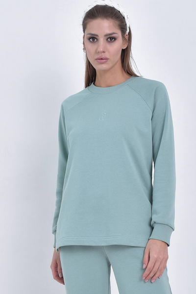 Удлиненный свитшот с разрезами и рукавами реглан GO F4028/26-688 - фото 1