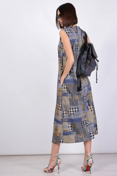 Платье Patriciа F15287 черный,серый - фото 3