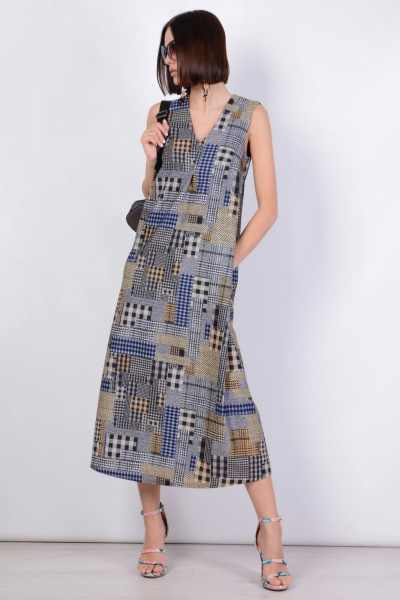 Платье Patriciа F15287 черный,серый - фото 2