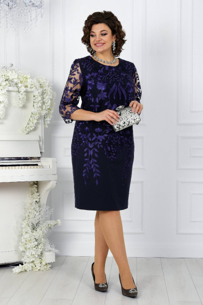 Платье Ninele 5753 синий - фото 5