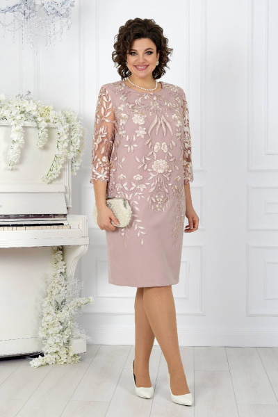 Платье Ninele 5753 темная пудра - фото 5