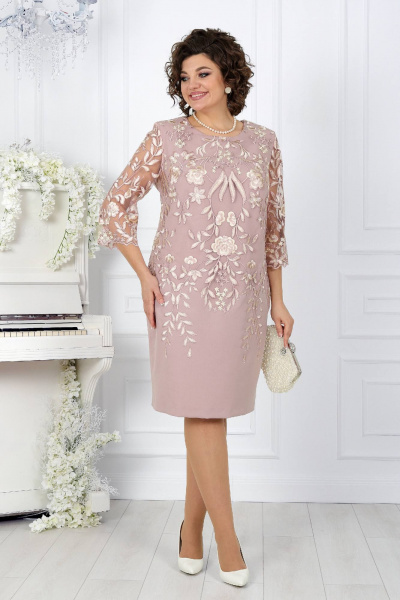 Платье Ninele 5753 темная пудра - фото 4