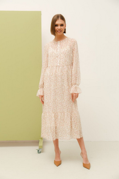 Платье из шифона с застежками на пуговицы и талией PUR PUR 11-034/15 - фото 1