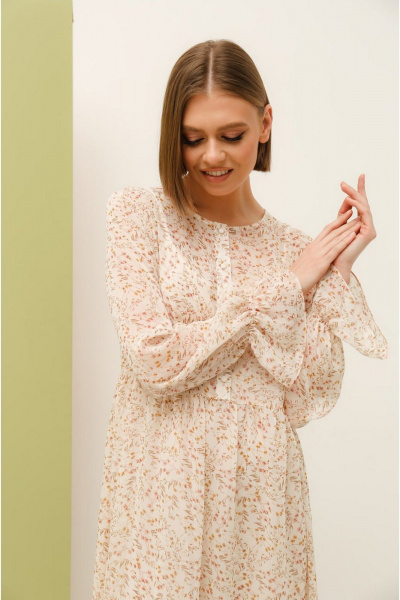 Платье из шифона с застежками на пуговицы и талией PUR PUR 11-034/15 - фото 4