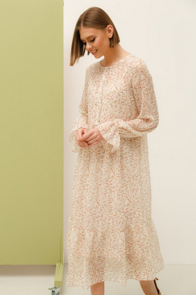 Платье из шифона с застежками на пуговицы и талией PUR PUR 11-034/15 - фото 2