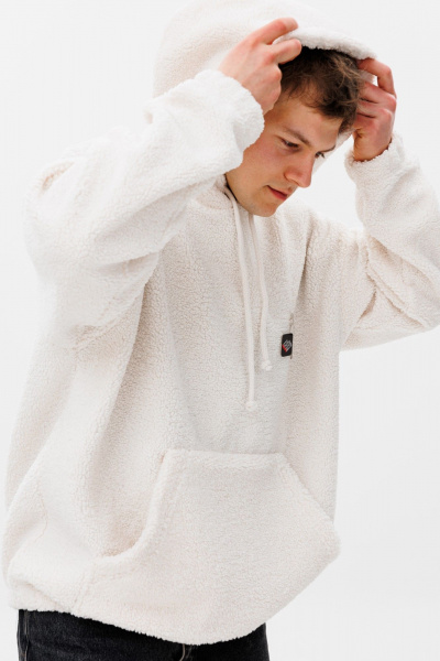 Белое худи oversize с объемным капюшоном и рукавом HIT 0220м белый - фото 8