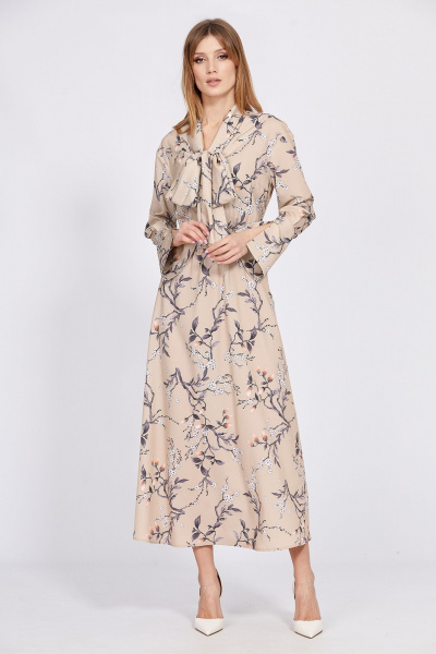 Платье EOLA 2560 беж_принт - фото 1