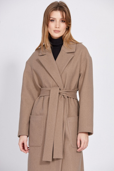 Пальто EOLA 2563 кэмел - фото 7