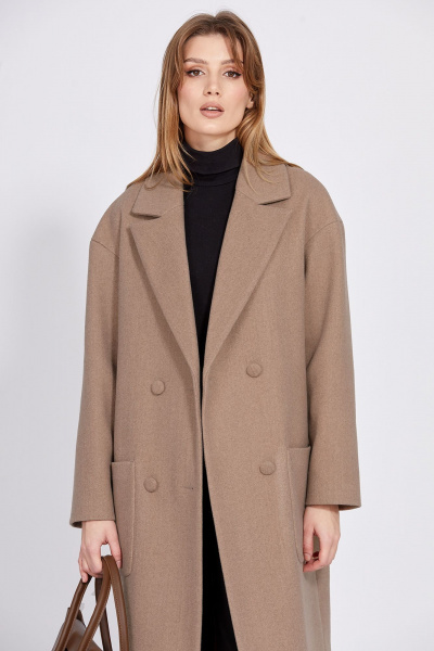 Пальто EOLA 2563 кэмел - фото 4