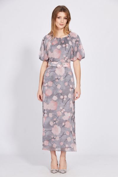 Платье EOLA 2584 серый-розовый - фото 6