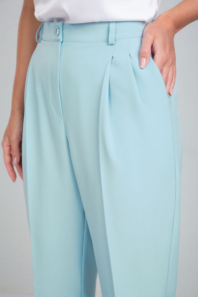 Брюки со стрелками для деловых образов из текстиля IVARI 310/1 голубой - фото 6