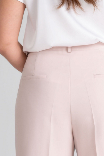 Брюки укороченные со стрелками из текстиля для повседневности IVARI 310/1 пудра - фото 8