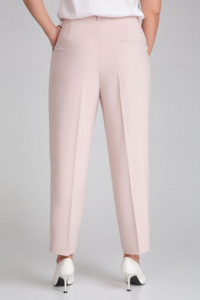 Брюки укороченные со стрелками из текстиля для повседневности IVARI 310/1 пудра - фото 5