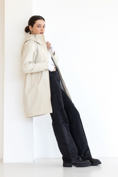 Куртка парка с капюшоном и водоотталкивающей пропиткой FEVRALI М03-2024 пергамент - фото 5