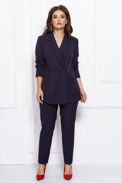 Брюки, жакет ANASTASIA MAK 603 темно-синий - фото 2