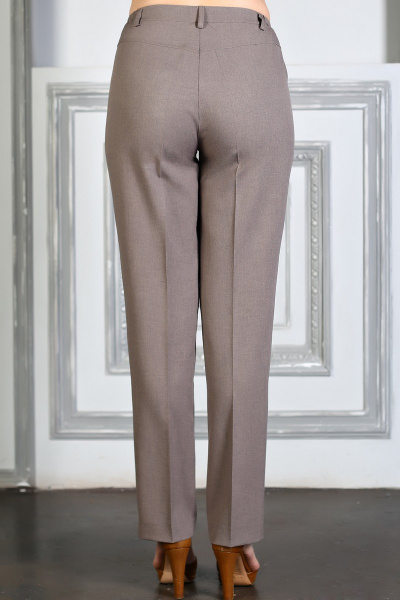 Брюки бежевые удлиненные с резинкой для комфортной посадки Avila 0633 темно-бежевый - фото 3