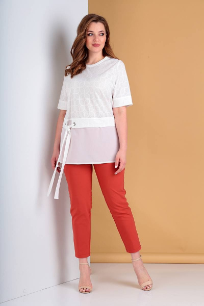 Блуза, брюки Liona Style 683 терракот - фото 2