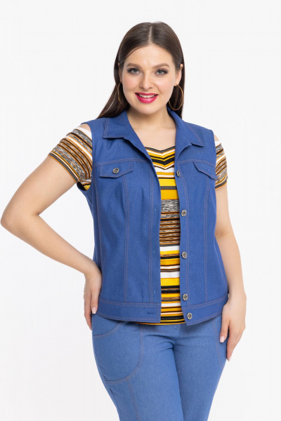 Жилет Avila 0924 светло-синий - фото 1