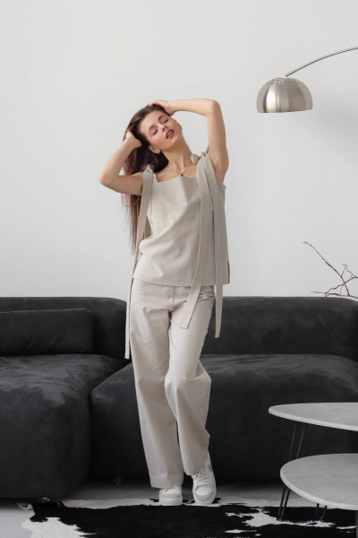 Топ SK Brand SK7137 серо-бежевый - фото 9