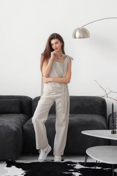 Топ SK Brand SK7137 серо-бежевый - фото 7