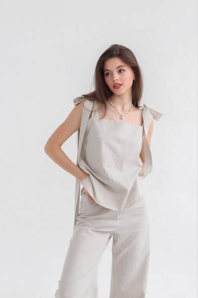 Топ SK Brand SK7137 серо-бежевый - фото 1