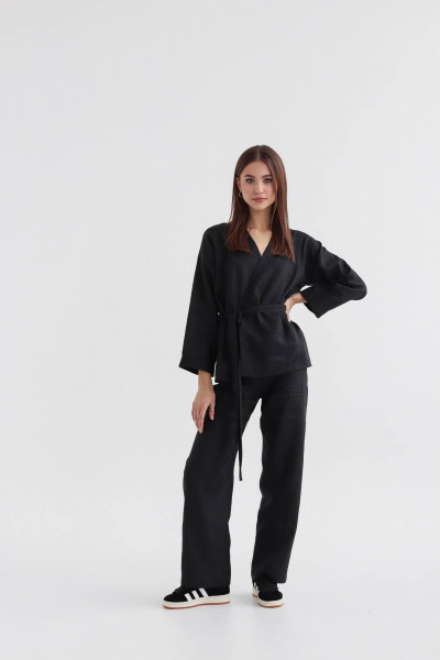 Брюки, жакет SK Brand SK7140 черный - фото 1