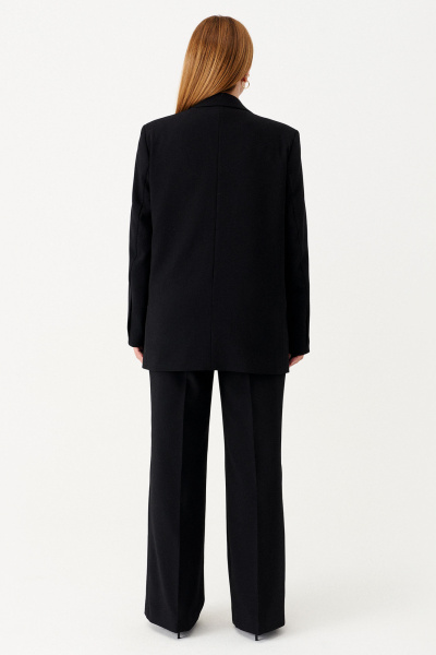 Демисезонные жакеты на пуговицах с рельефами Панда 151830w черный - фото 4