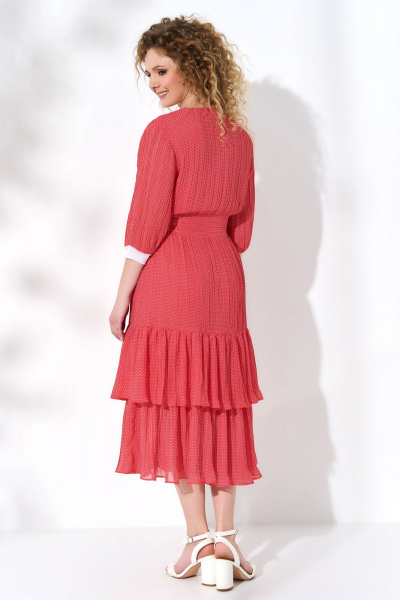 Платье из шифона с плиссировкой и воланами для летних прогулок Euromoda 503-1 - фото 2