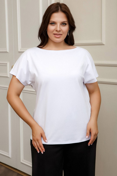 Летняя майка: классическая хлопковая модель Romgil РП0002-ХЛ2 белый - фото 5