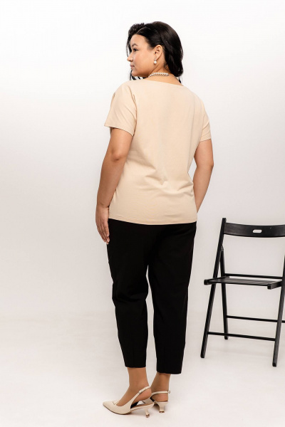 Летняя майка: хлопковая с круглой горловиной Romgil РП0002-ХЛ2 крем-брюле - фото 6