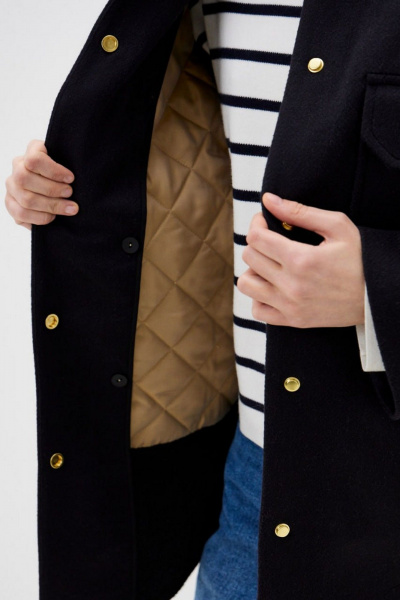 Полупальто из шерсти и драпа со съемной стеганой подстежкой C. of PAPAYA NEW 1717 - фото 5