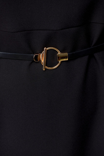 Комплект в стиле классика: платье и жакет из текстиля Мишель стиль 1179 черно-белый - фото 7