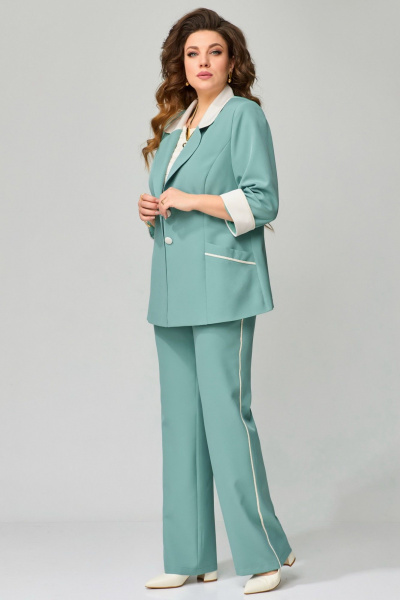 Брюки, жакет, топ Fita 1473 мятный - фото 3
