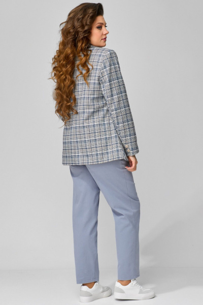 Брюки, жакет, топ Fita 1482 сине-голубой - фото 8