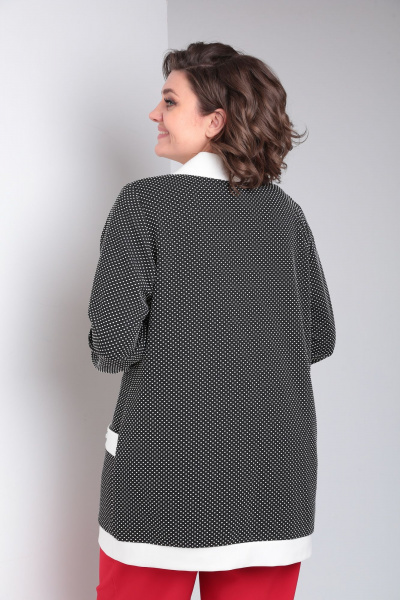 Кардиган OVERYOU М138 бело-черный - фото 2