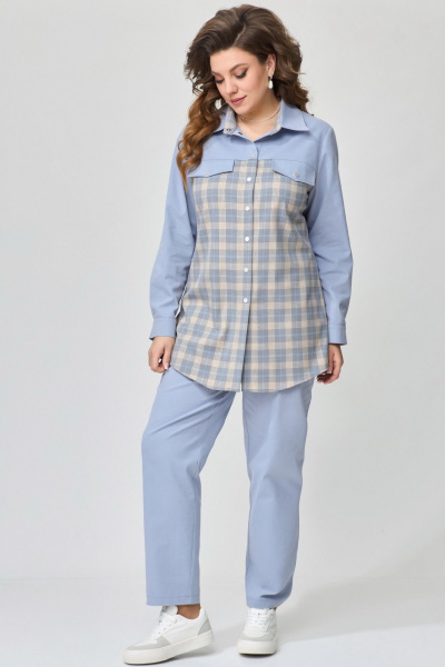 Брюки, рубашка Fita 1492 сине-голубой - фото 4