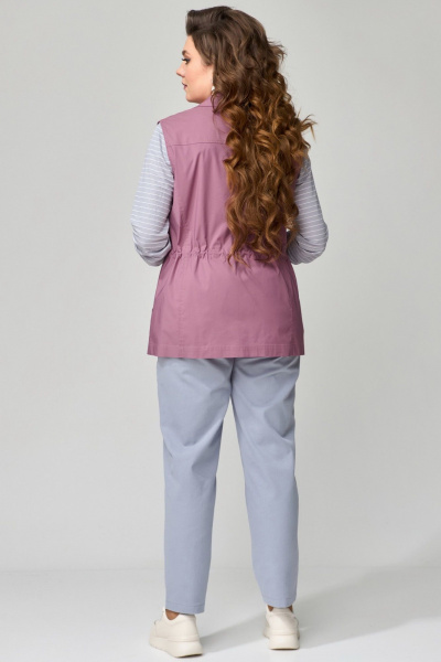 Брюки, жилет, лонгслив Fita 1501 серо-розовый - фото 7