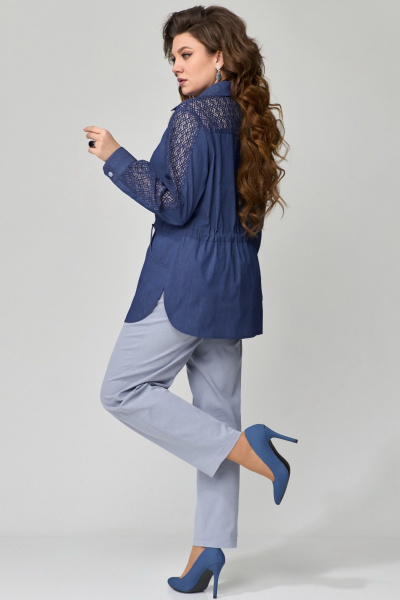 Брюки, рубашка Fita 1521 серо-синий - фото 6