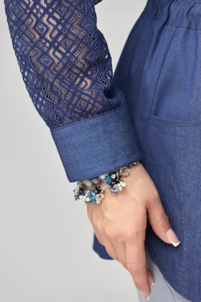 Брюки, рубашка Fita 1521 серо-синий - фото 5