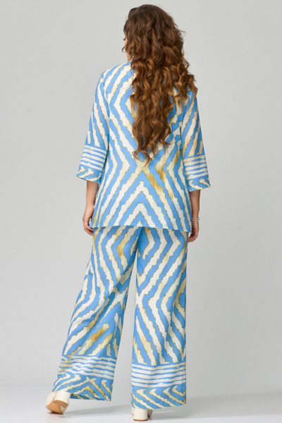 Блуза, брюки, топ Fita 1561 бежево-голубой - фото 8