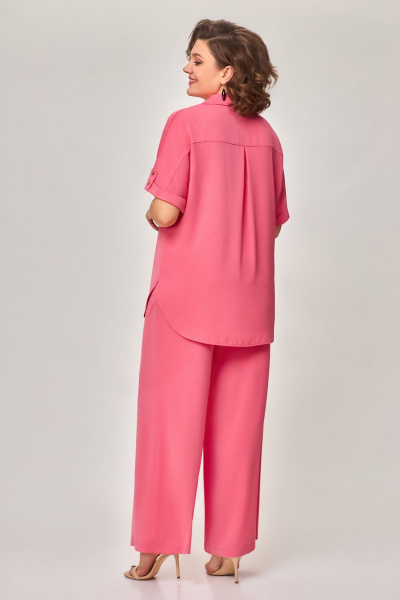 Летний костюм из легкой ткани: блузка и брюки палаццо Svetlana-Style 2002 коралл - фото 2
