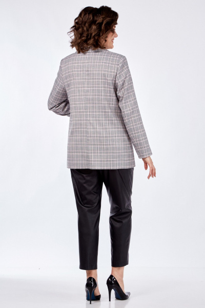 Розовый жакет прямого силуэта на пуговицах Matini 4.1582/1 серо-розовый - фото 9