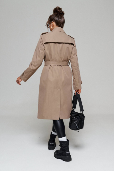 Тренч Beautiful&Free 6171 серо-бежевый - фото 11