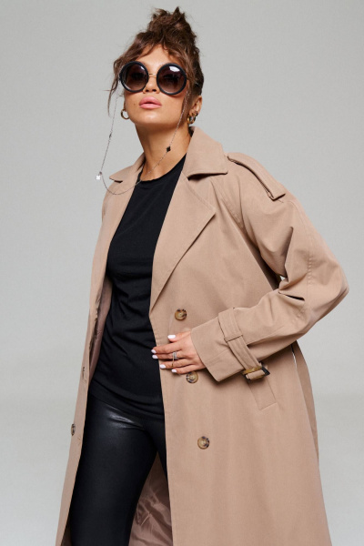 Тренч Beautiful&Free 6173 песочный - фото 9