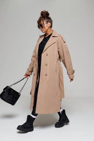 Тренч Beautiful&Free 6173 песочный - фото 8