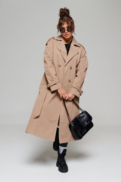 Тренч Beautiful&Free 6173 песочный - фото 7