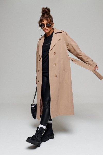 Тренч Beautiful&Free 6173 песочный - фото 6